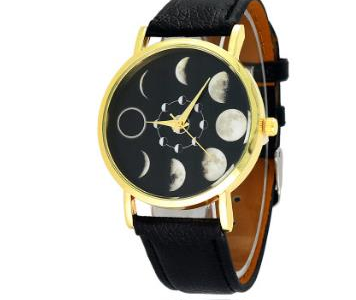 Solaire Lunaire Eclipse lunaire lunette en cuir montre à quartz Quartz …