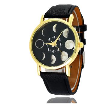 Solaire Lunaire Eclipse lunaire lunette en cuir montre à quartz Quartz …