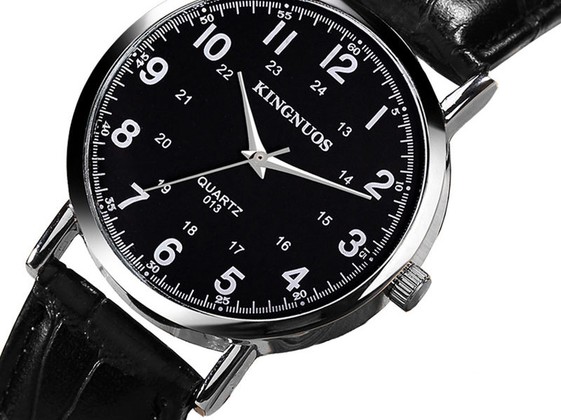KINGNUOS 013 style décontracté horloge hommes montre-bracelet style d'affaires montre à …