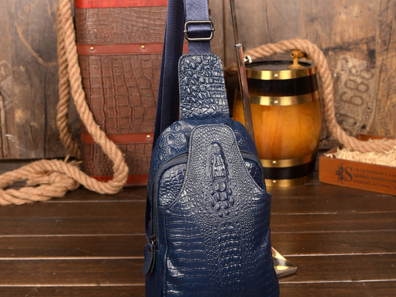 Hommes Alligator en cuir véritable antivol …