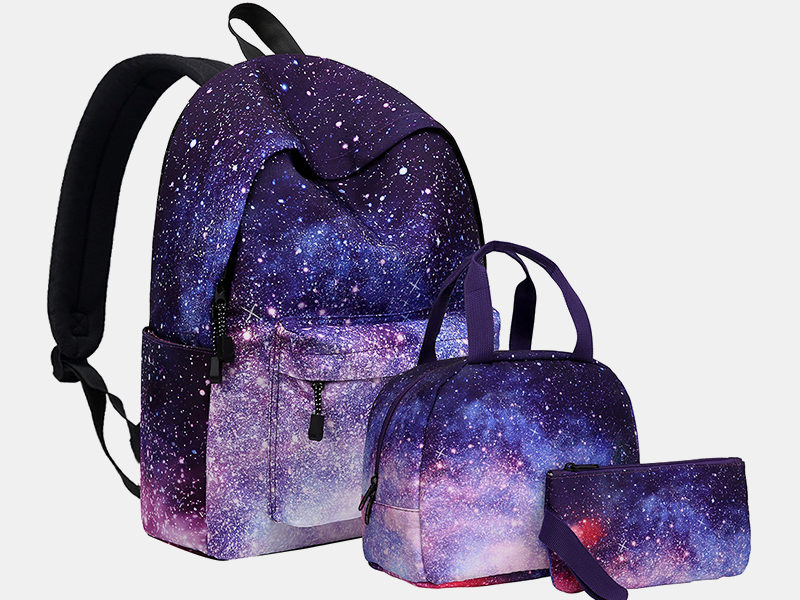 Femmes 3Pcs Galaxy Imprimé School Backpack …