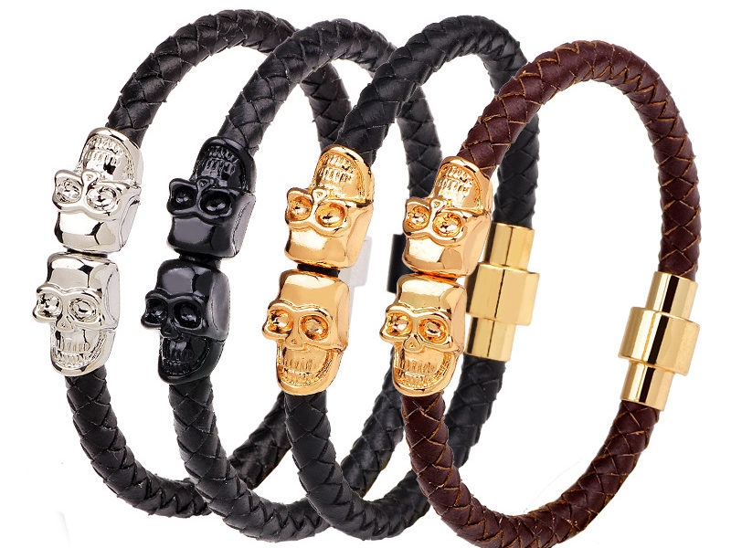 Bracelet jonc crâne rétro pour hommes …