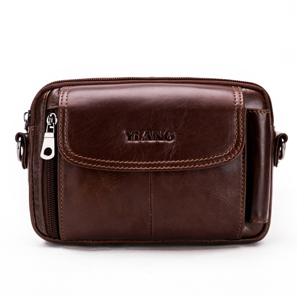 Sac à bandoulière Vintage en cuir véritable multi-funtion sac de taille …