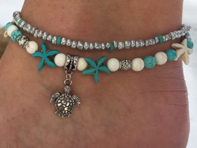 Perles de conque Yoga Anklet Beach …