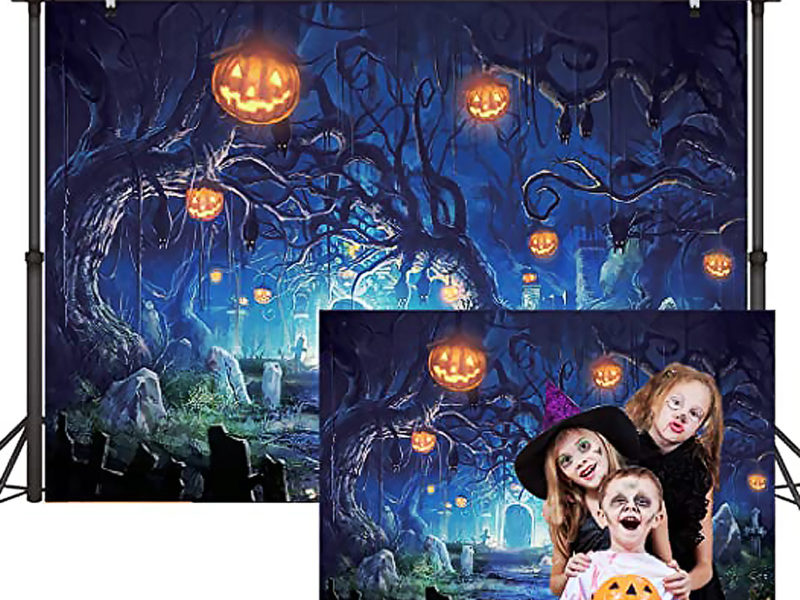 Halloween arbre citrouilles pour tissu de …