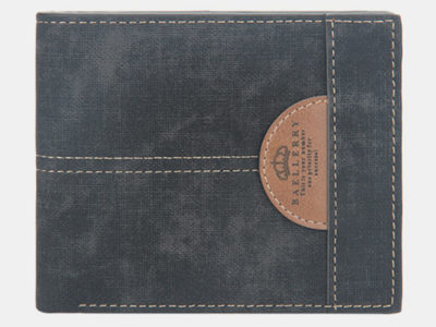 Hommes Mince Bifold Denim Motif PU …