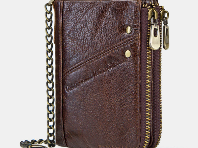 Hommes En Cuir Véritable RFID Blocage …