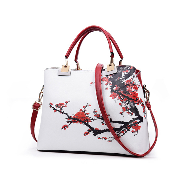 Femmes florales PU capacité de cuir …