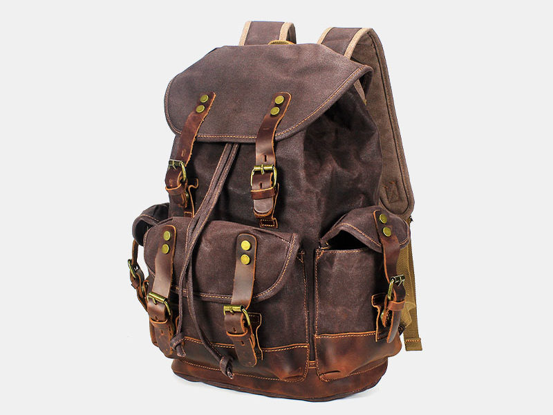 Hommes Vintage toile en cuir résistant …