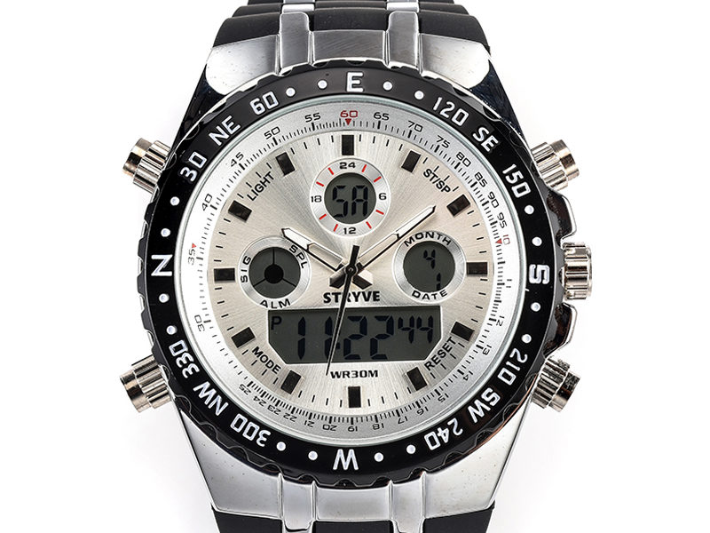 STRYVE S8002 Double affichage numérique montre Chronographe Lumineux Chronomètre Calendrier Alarme …