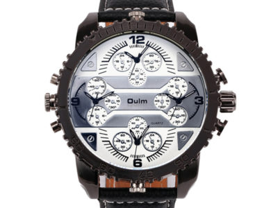 Oulm Vintage hommes montre grand cadran …