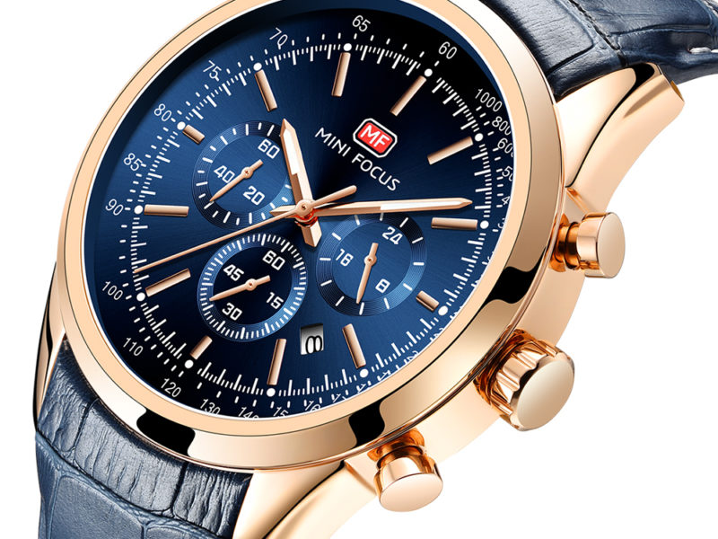 MINI FOCUS MF0116G Montre-bracelet à quartz en cuir pour homme d'affaires …