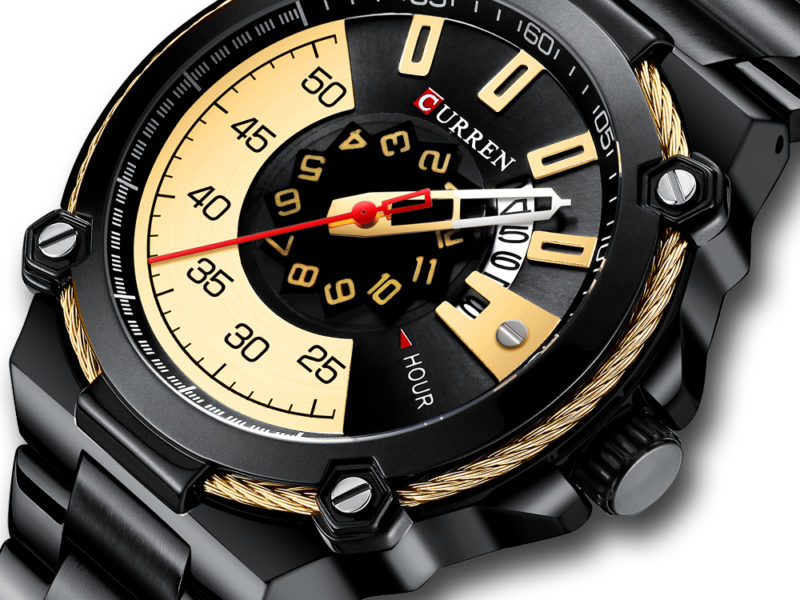 CURREN 8345 acier inoxydable Bande montre-bracelet …