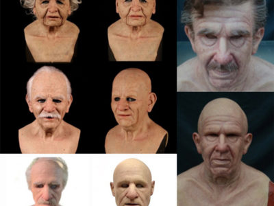 Cosplay caoutchouc vieil homme masque réaliste …