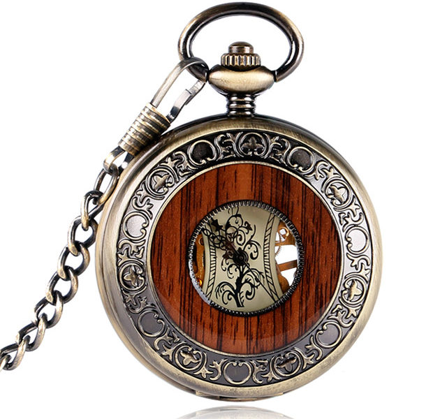 Deffrun Vintage Style Montres mécaniques à remontage automatique Cercle en bois …