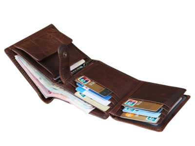 Hommes Véritable Cuir Vintage Tri-fold Portefeuille 12 Card Slots Portefeuille Mince …